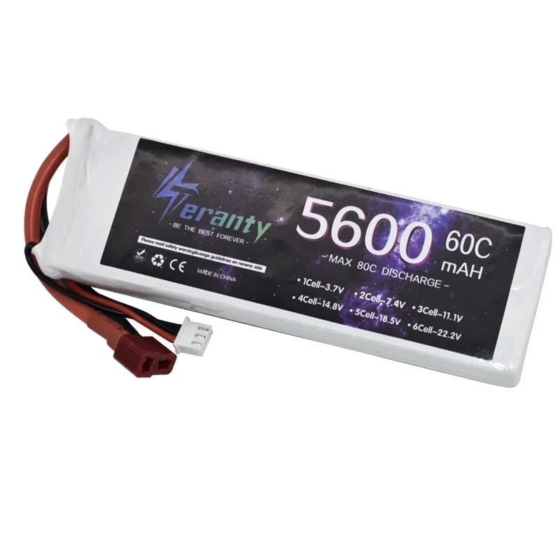 2S 7.4V 5600mAh 60C LiPo Batterij Met XT60/XT90/T/Tamiya Plug voor FPV Racing Drone RC Quadcopter Onderdelen