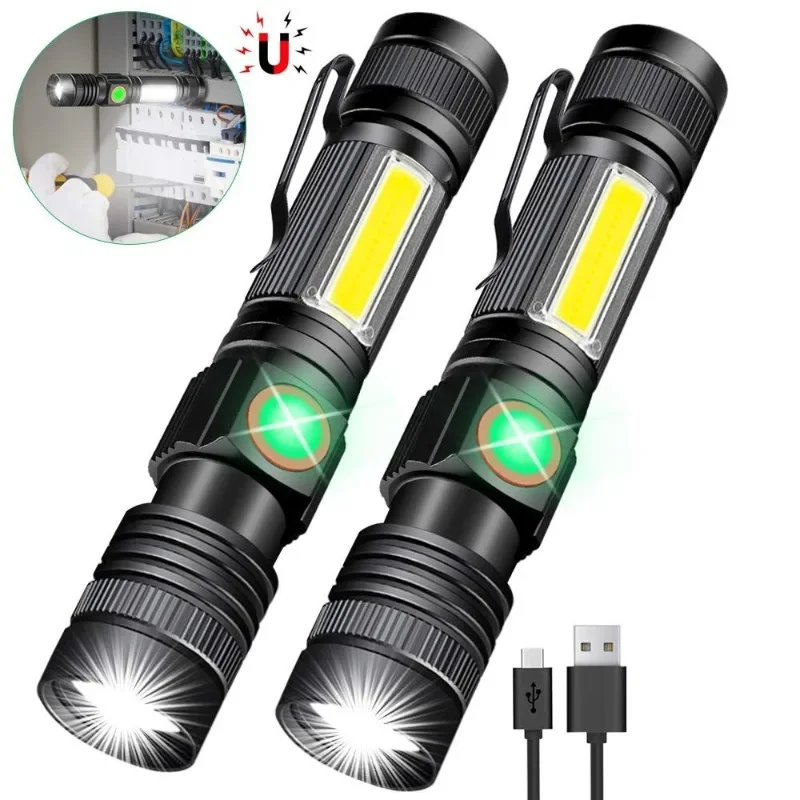 

4000LM Ultra Bright LED Flashlight USB Rechargeable Led Torch T6 Lanterna Bicycle Light Use18650 Battery.For Cycling Outdoors