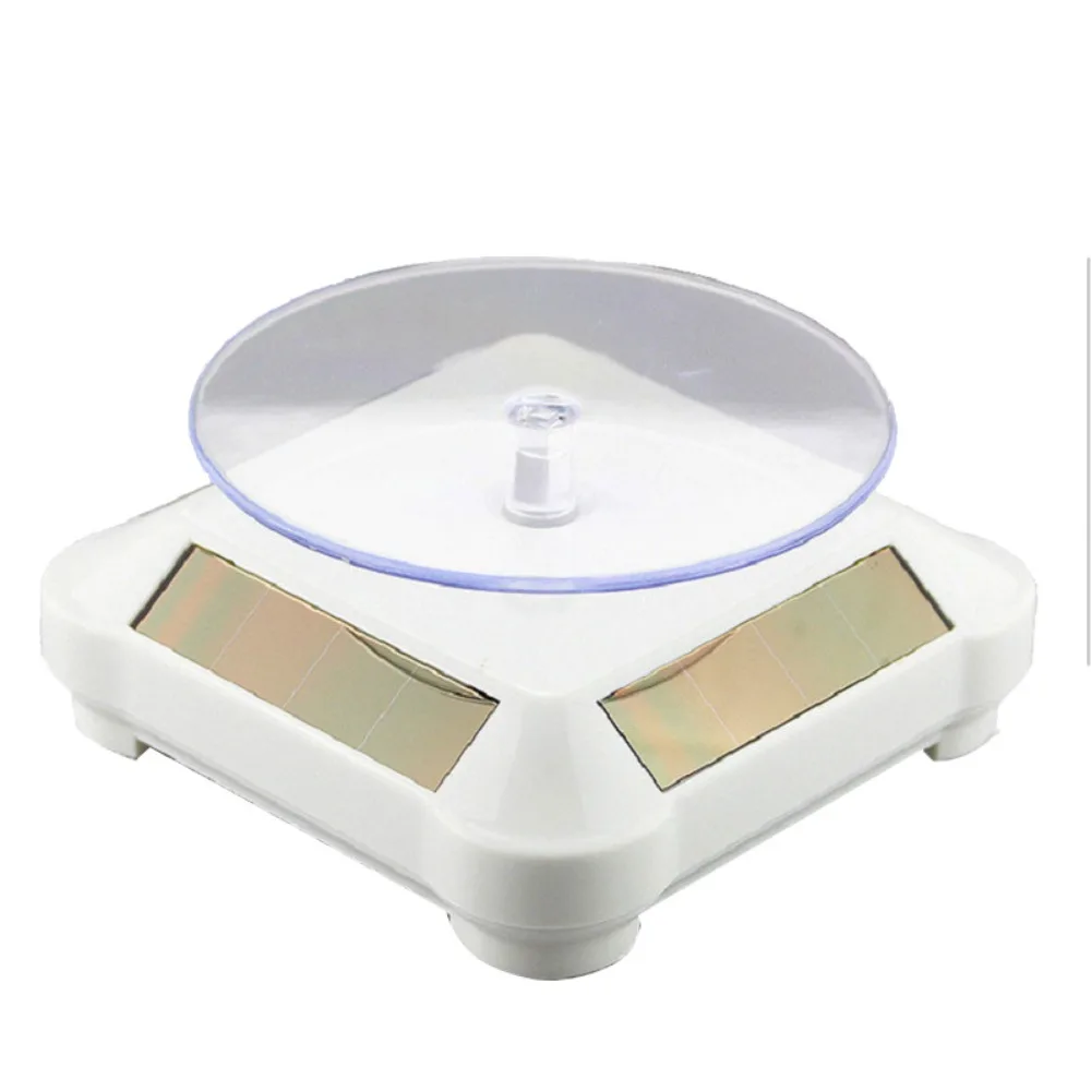 

Turntable Designed Solar Jewelry Display Stand Bracelet Necklace Phone Stand Rotating Table Solar Power 360 Degree Automatic