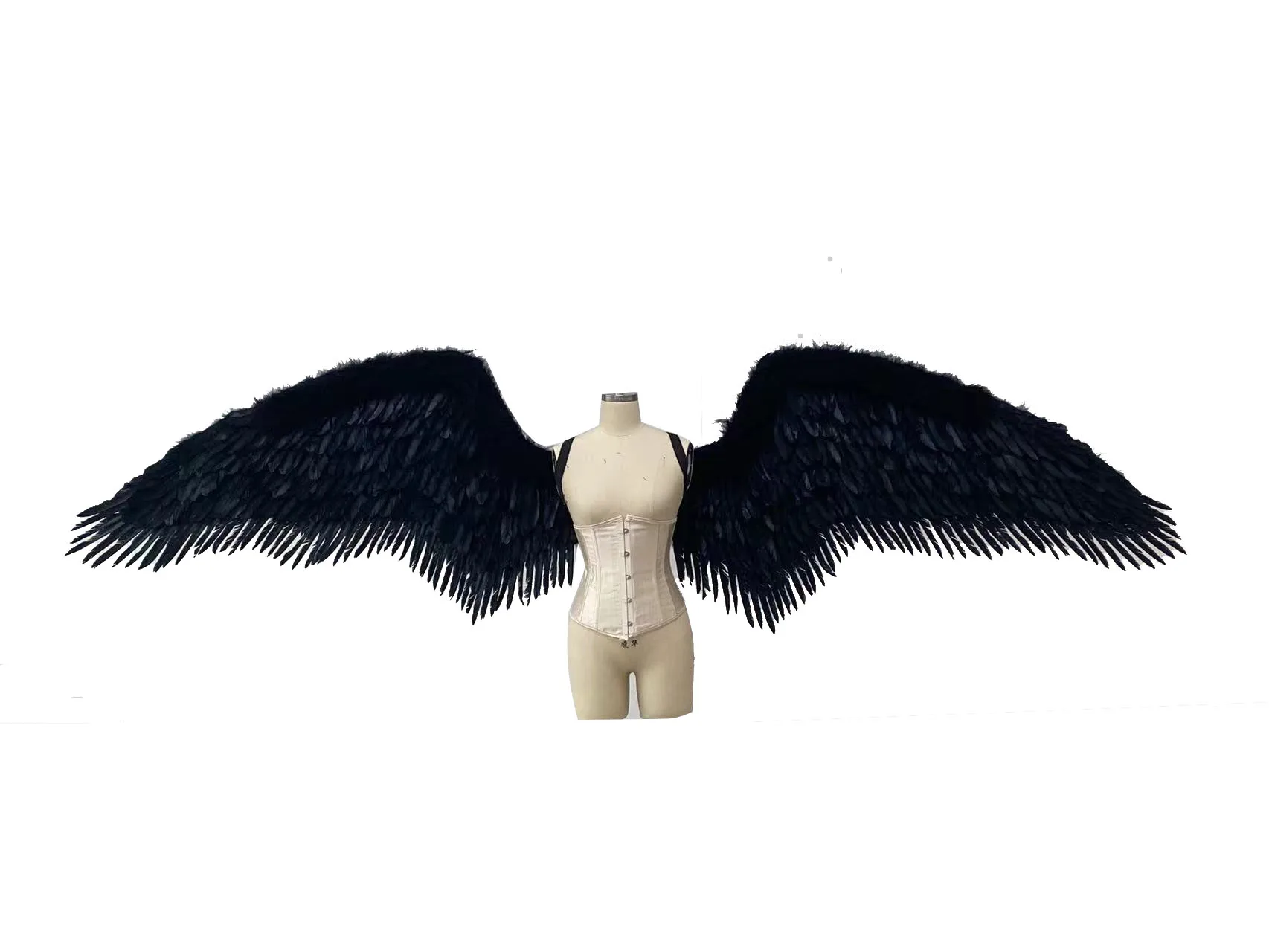 

Oversized black angel feather wings wedding decoration photography catwalk party performance props