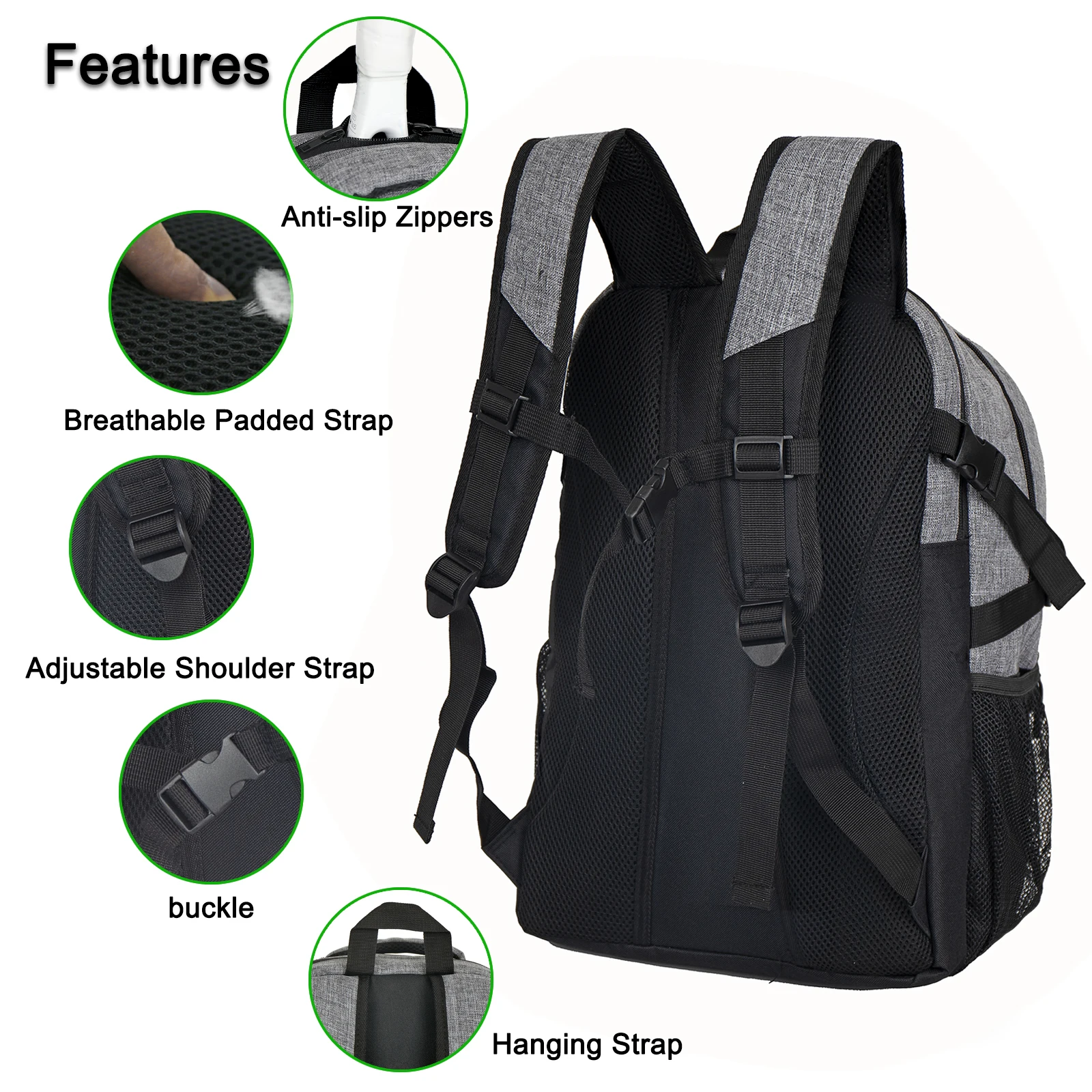 Tennis Backpack 2 Rackets with Ventilated Shoe Compartment Which Can Hold Shoes Up to Size 11-12