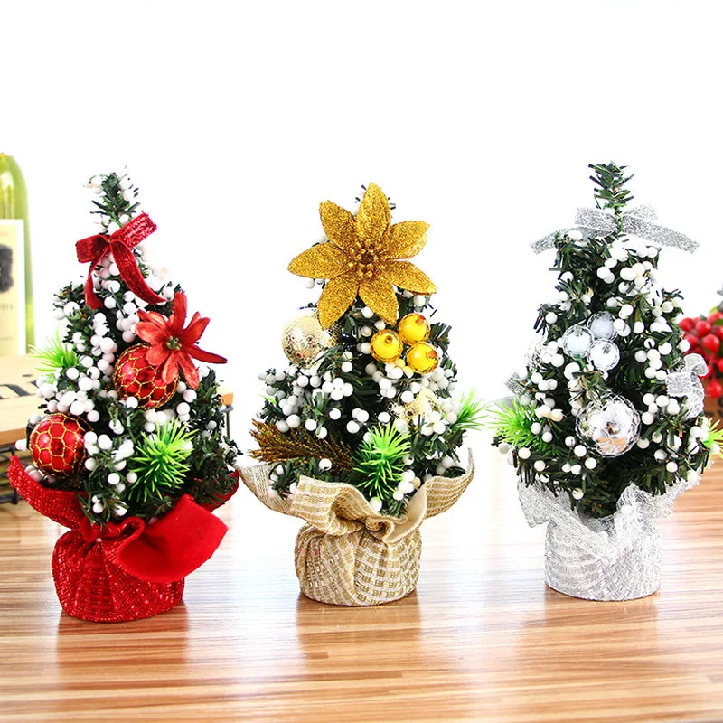 Christmas Tree 20CM Mini Christmas Package Tree Desktop Ornaments Children's Gifts Christmas Tree Trumpet Decorations Wholesale