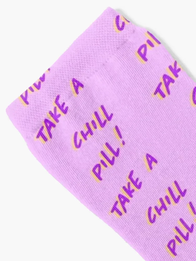 Take a Chill Pill Socks New year's winter Socks Girl Men's