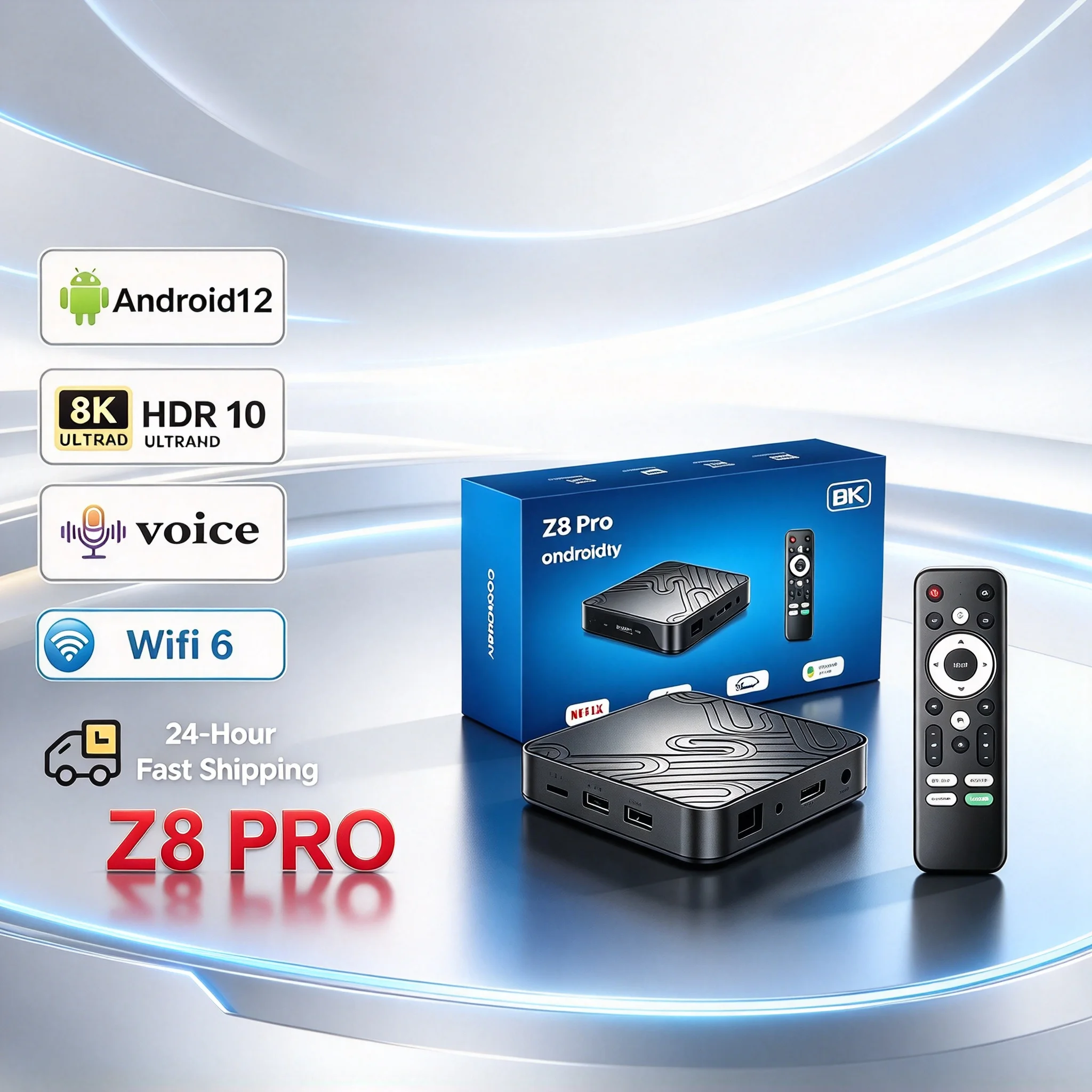 Z8 Pro TV Box Allwinner H618 Quad Core Android 12 8K UHD 16G Dual WiFi 5G BT50 Voice Assist 4K HDR YouTube Media Player Set Top