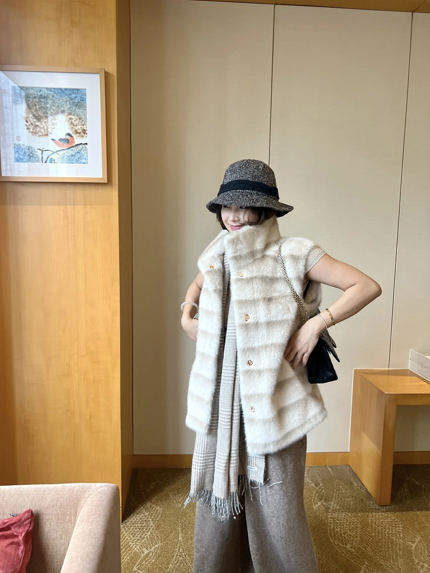 

Женская повседневная куртка-жилет Secret Dindi из искусственной кожи, средней длины, с открытым передом, свободного кроя, модная верхняя одежда