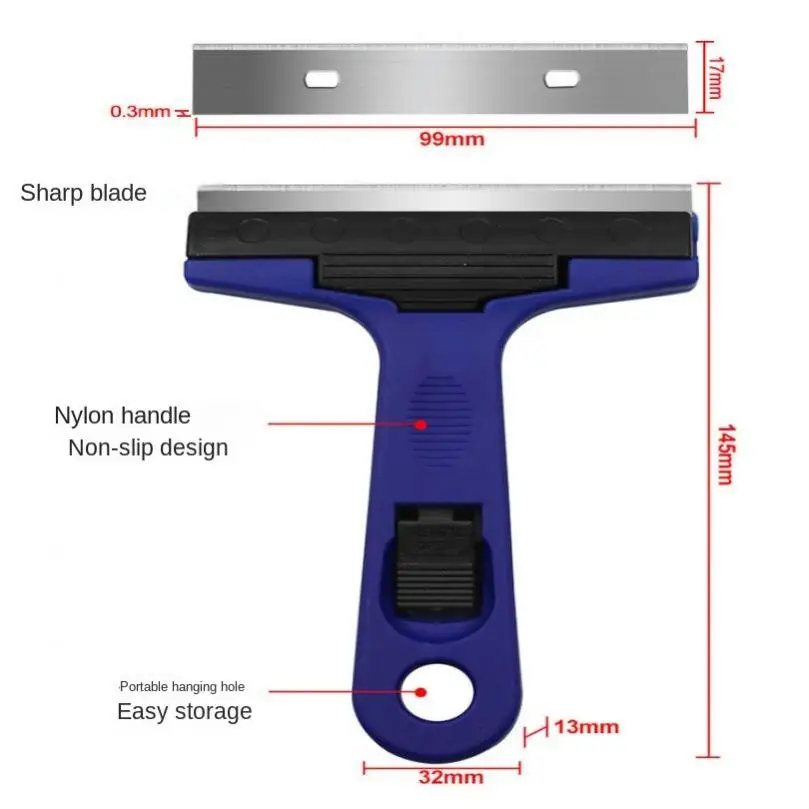 Portable Cleaning Blades Multi-purpose Rubber Scraper Decoration Hard Surface Cleaning Tool Blade for Home Removing Stain