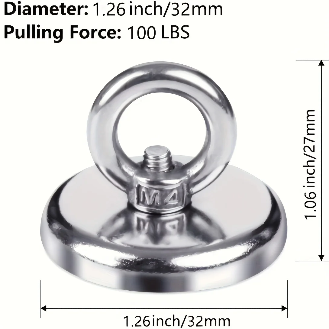 2 Stück D32 Hochleistungs-Magnethaken für Zuhause, Arbeitsplatz, Garage, Küche und Büro, Küchenartikel, günstige Sachen