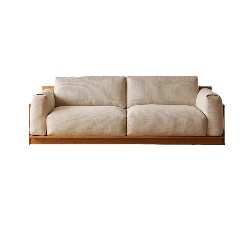 

Floor-to-ceiling sofa small apartment solid wood removable and washable Nordic fabric