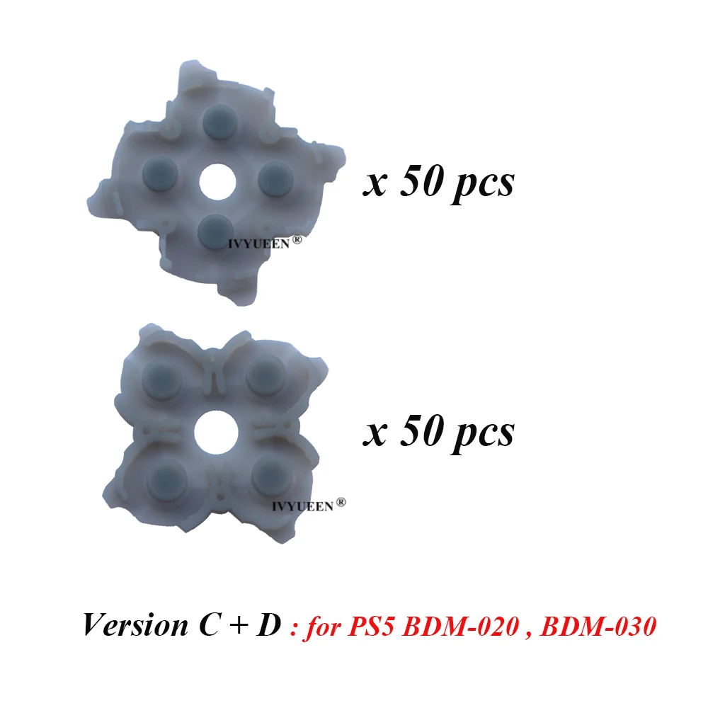 Ivyueen แผ่นกาวนำไฟฟ้าสำหรับเกม PlayStation 5 PS5, dpad 100ชิ้นสำหรับควบคุม dualsense