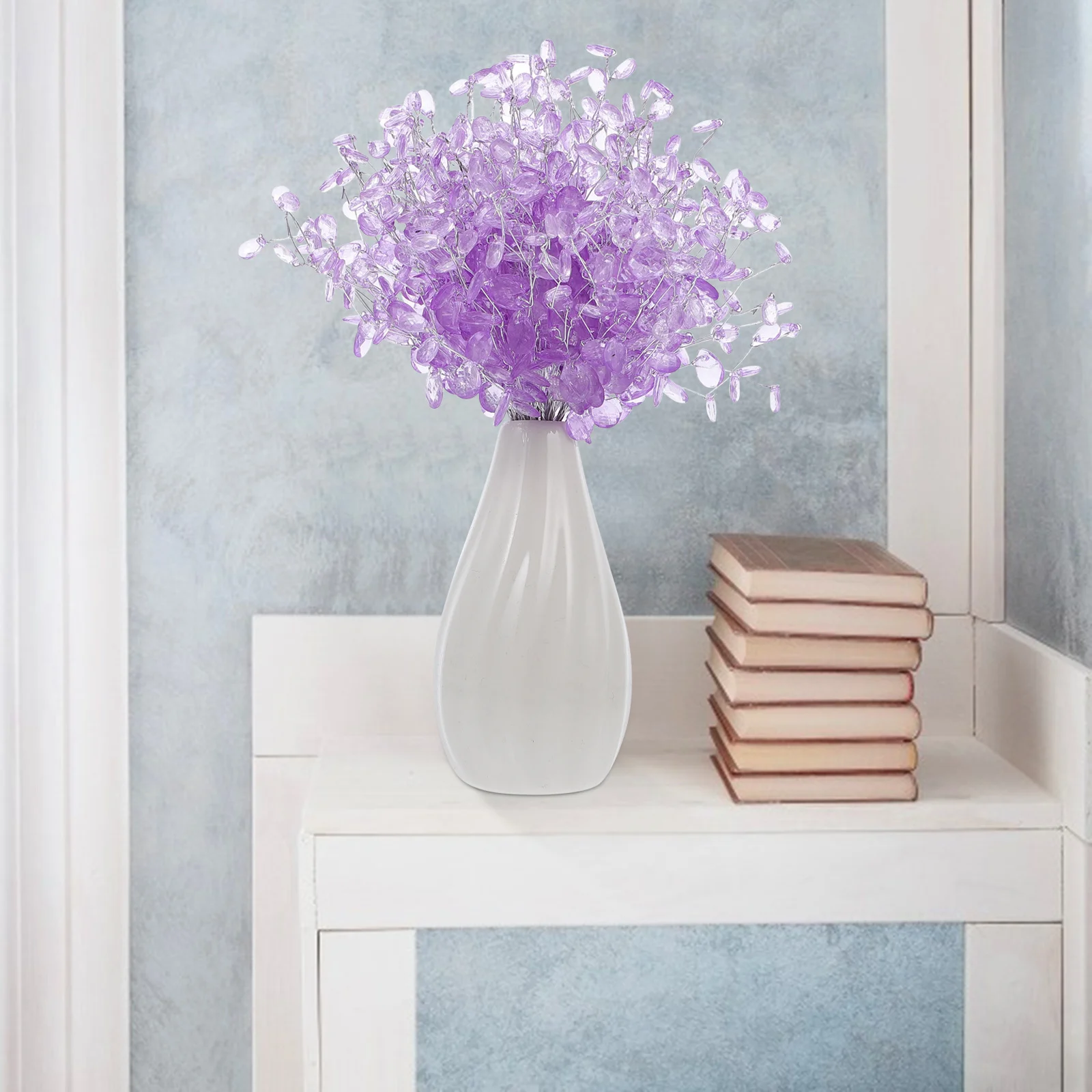 

50Pcs Acrylic Flower Chic Branches Bead Sticks for Bouquet Decoration DIY Accessories Wedding Decorative Acrylic Beads Drops