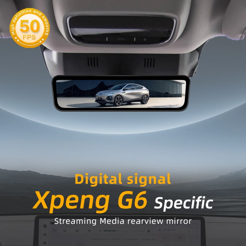 SINJET For Xpeng G6 Car Electronics Rearview Mirror 9.2Inch Touch Screen HD Front and Back Dual Camera Night Vision DVR Dash Cam