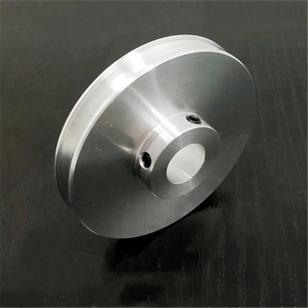 Aluminum Alloy V-Groove Pulley Wheel 3-5mm DIY Motor Lathe Drilling Machine Unpowered Spindle Pulley Precision Accessory