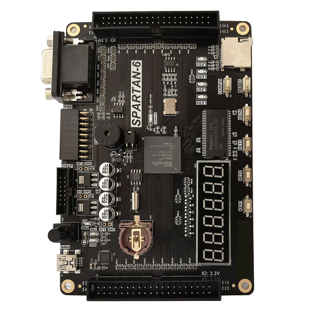 FPGA Development Board Xilinx Spartan6 XC6SLX9-2FTG XC6SLX16 Card with 256Mb SDRAM SD Card Camera VGA AD/DA  LCD HDMI-Compatible