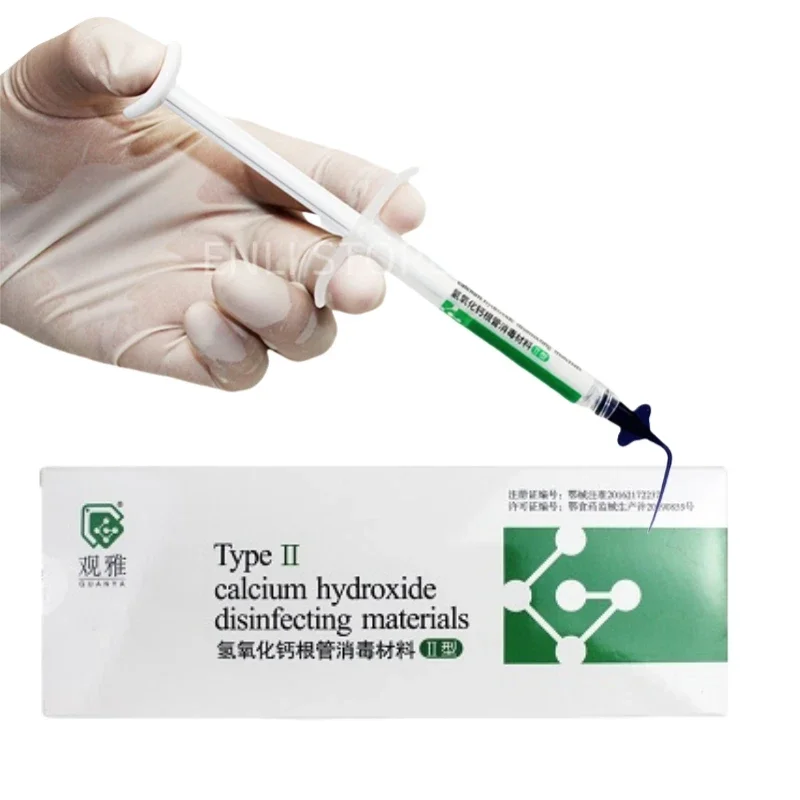 

Dental Oral Materials Calcium Hydroxide Root Canal Disinfectant Paste Injection Type Root Canal Filling Antibacterial Cream 2g