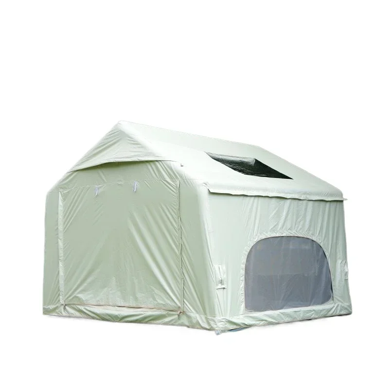 Outdoor vinyl inflatable tent, canopy exquisite house camping house Oxford cloth multi-person rainproof camping