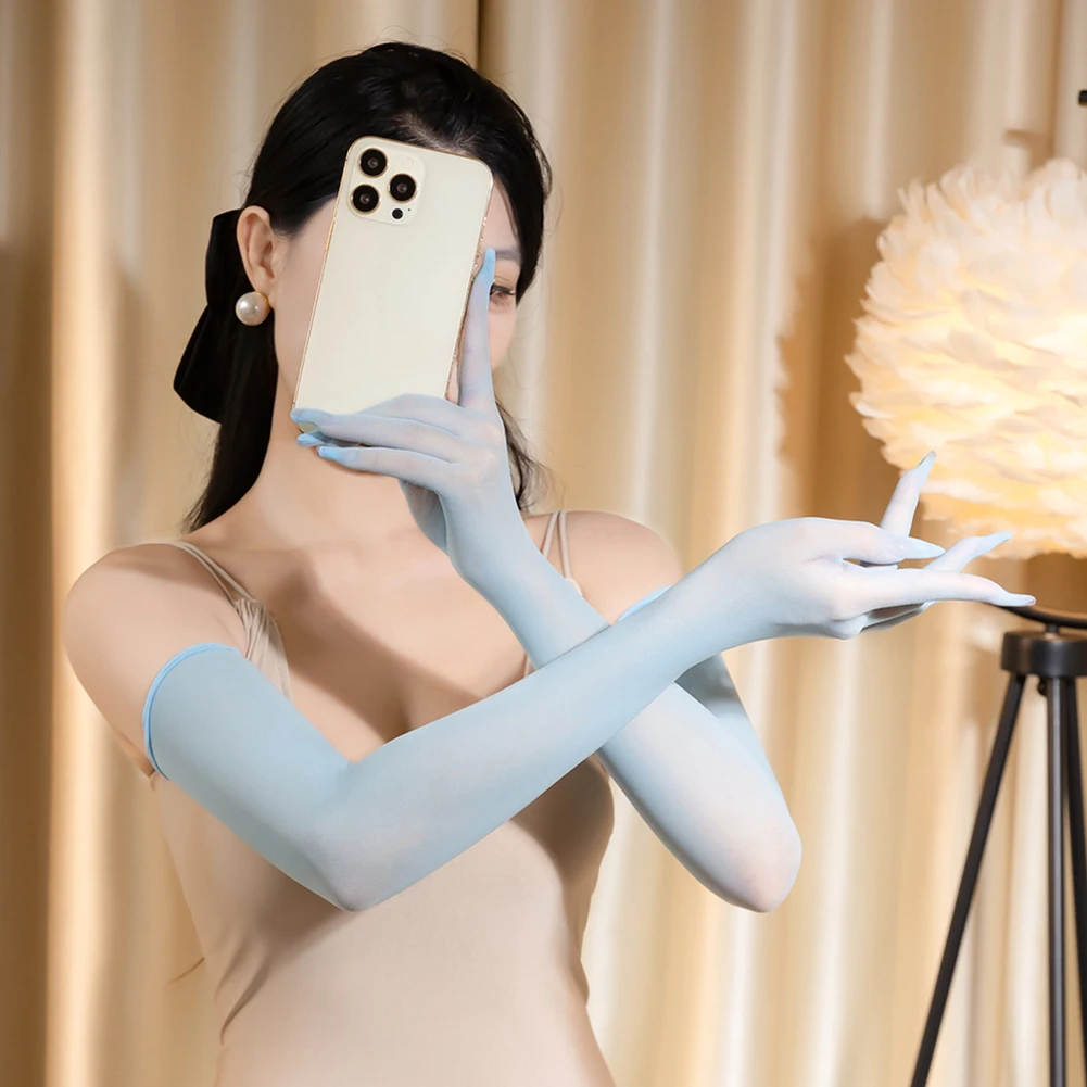 

For Special Events Blue Ultra-Thin Gloves Seamless Sexy Gloves For Weddings Party Gloves Elegant Wedding Romantic Touch