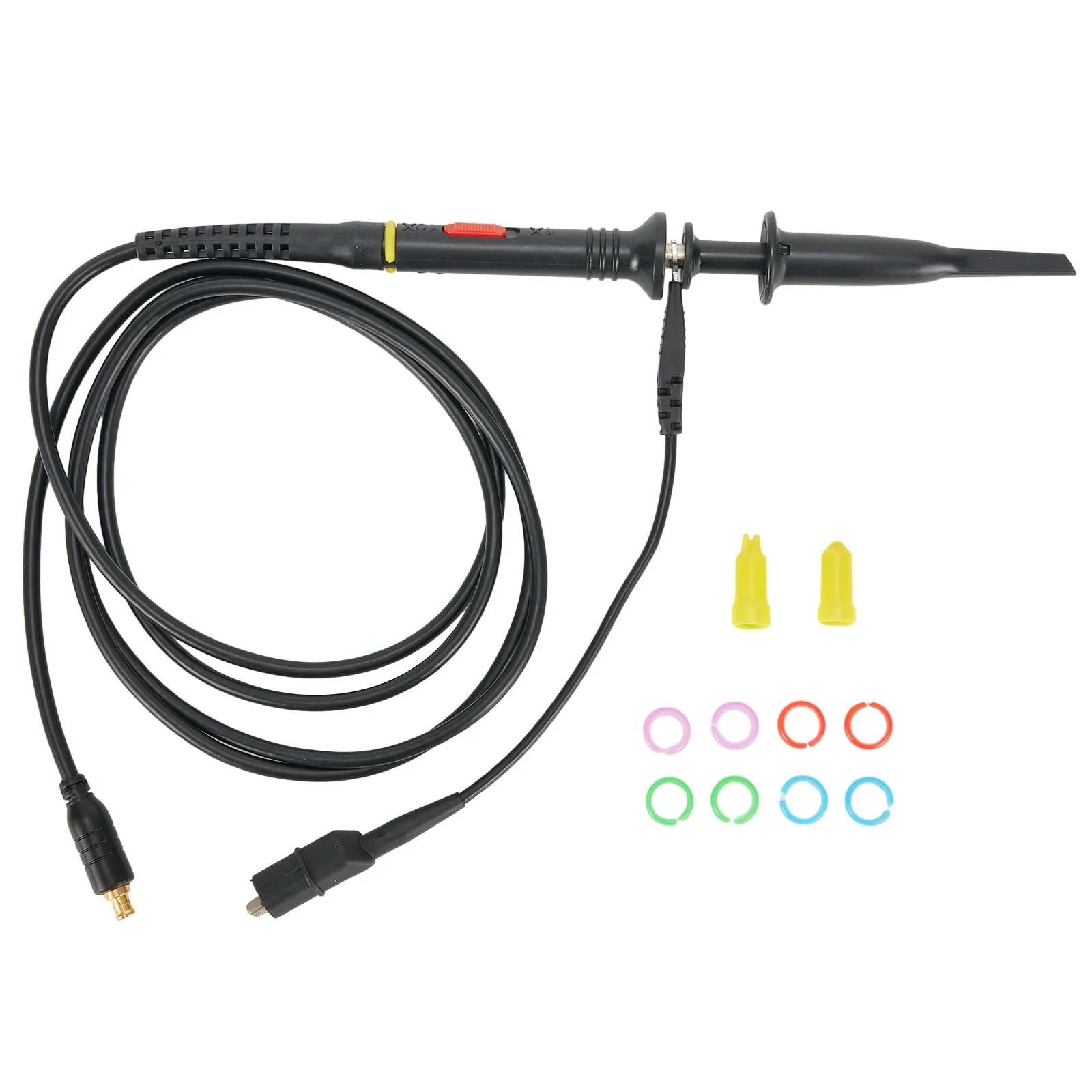 Clip Oscilloscope Probe For Portable Oscilloscope 5.8ns 60MHz Marking Ring Probe Hook Protective Cap