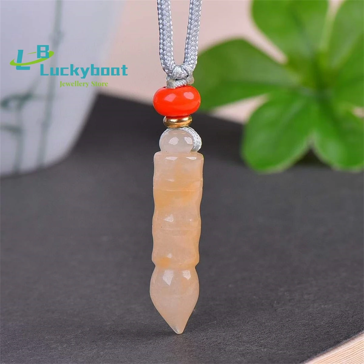 Natural Gold Silk Jade Violet Wenchang Pendant Simple and Generous Personality Versatile for Men and Women