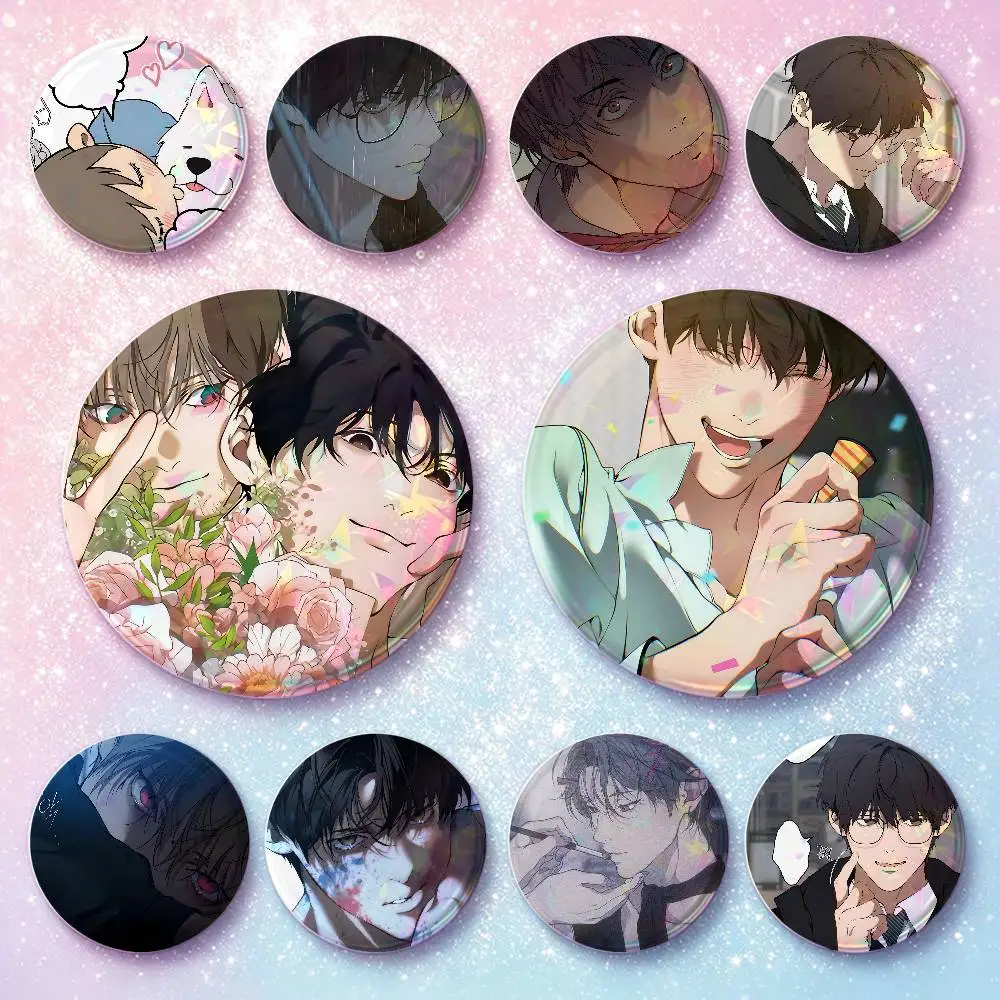 KOREAN BL Manhwa BAEK Skylar YEON Badges Button Round Creative Pin Brooch Badge Bag Decor Accessories Fans Collect Friends Gifts