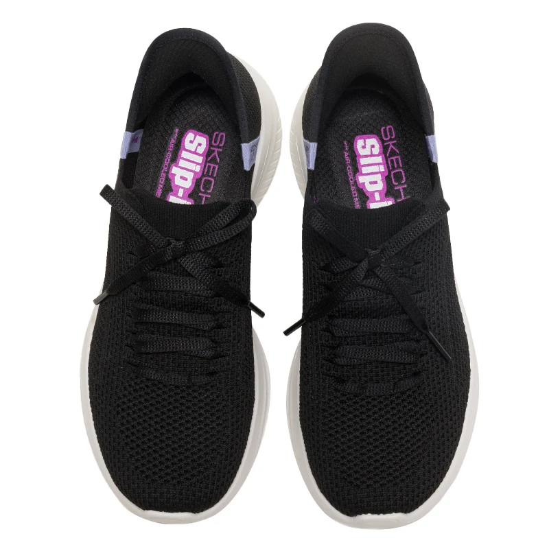 

Skechers Women's Slip-On Walking Shoes, Fashionable Flats, Sneakers, Comfortable, Lightweight, Breathable Casual Shoes 150457-Blk