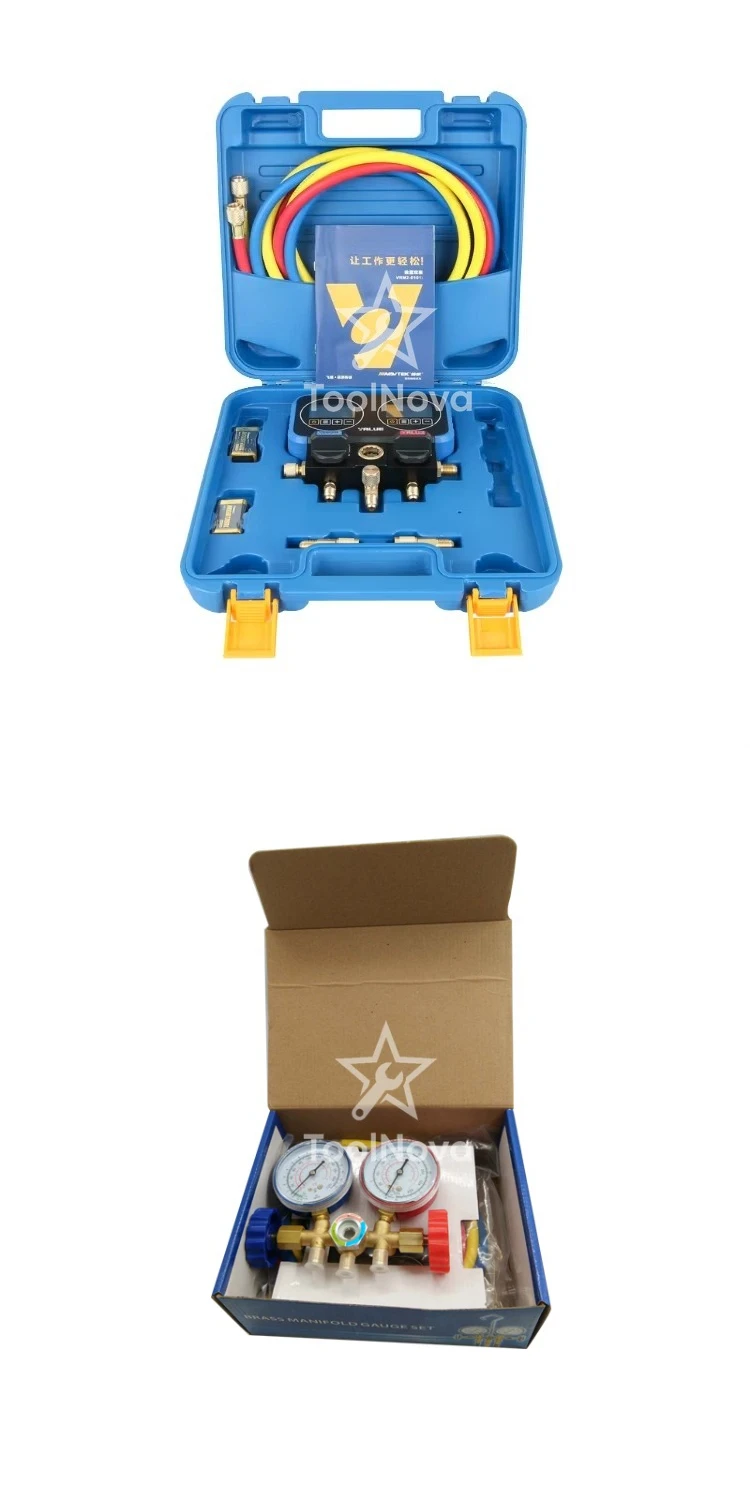 Hot-selling VRM2-0101i Double Precision Digital Manifold Gauge/R22/R134a/R1234yf/R410Amanifold Gauge