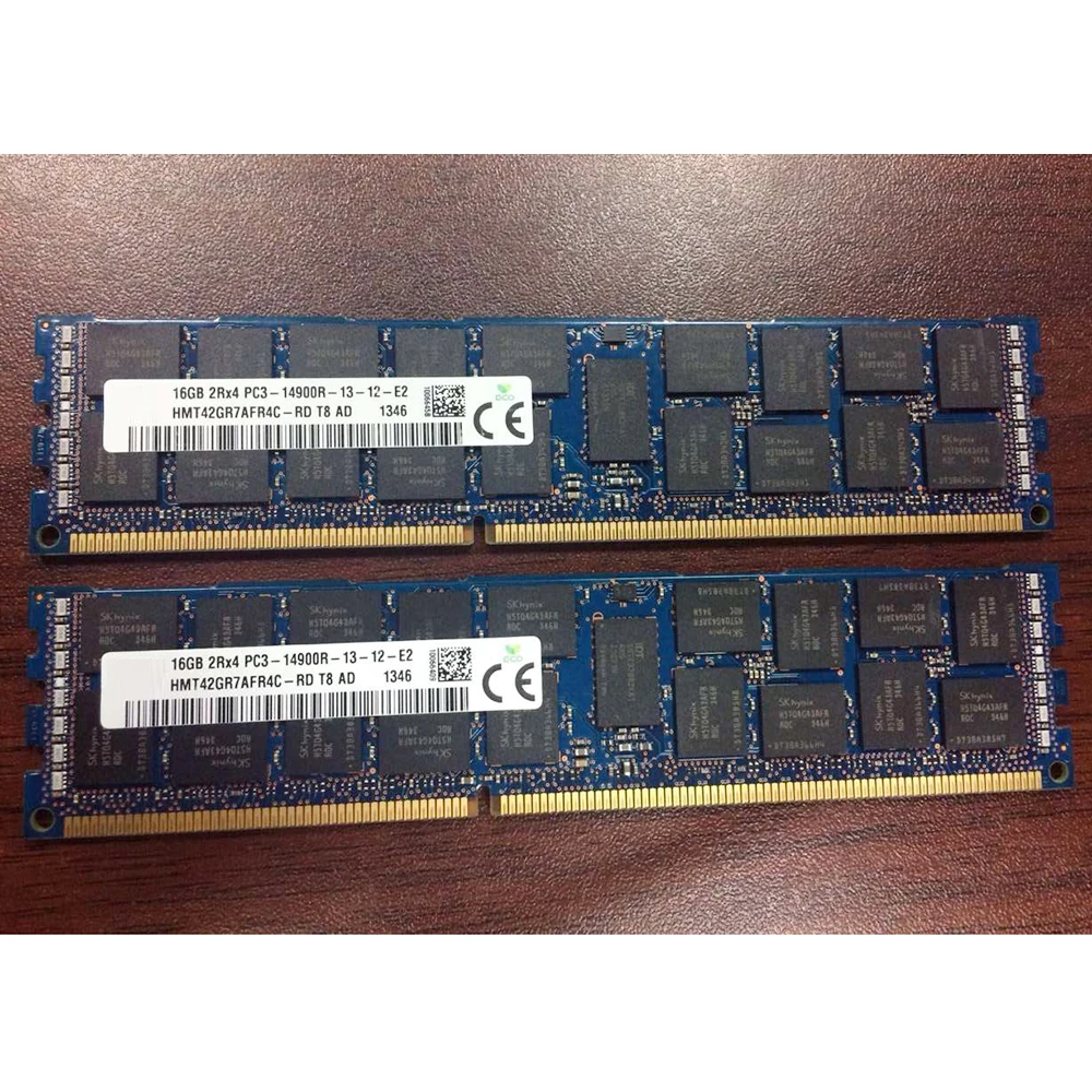 HMT42GR7AFR4C-RD แรม1ชิ้น16G 16GB PC3-14900R 2Rx4 DDR3 1866 ECC REG หน่วยความจำเซิร์ฟเวอร์คุณภาพสูงจัดส่งเร็ว