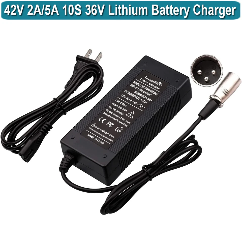 42V 2A 電動自転車充電器 3Pin XLR対応