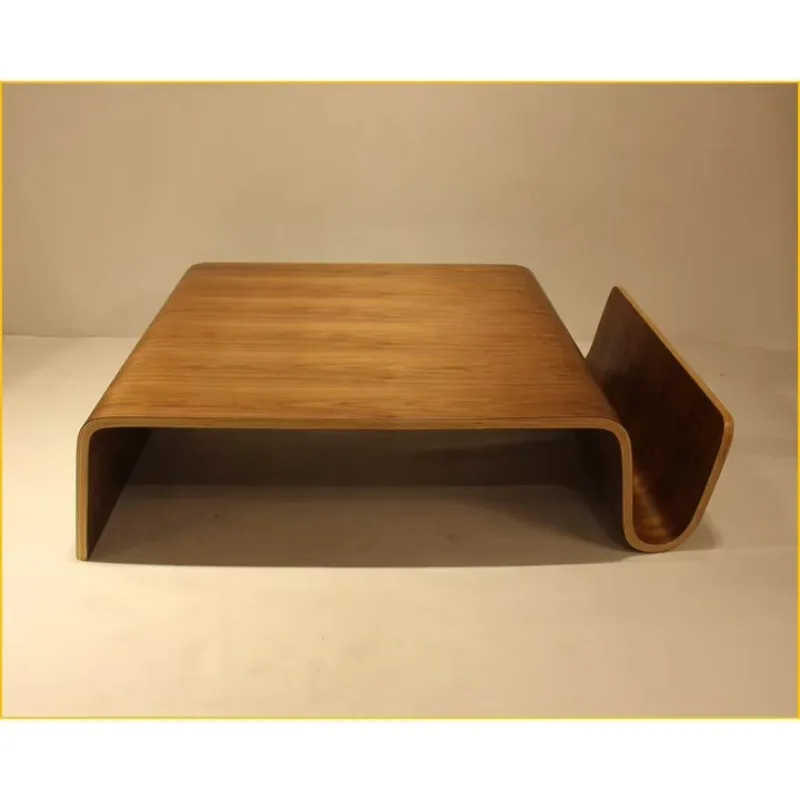 

Curved Plywood COFFEE Table Mid Century Modern Living Room Furniture Solid Wood Coffee Table Wooden Convertible