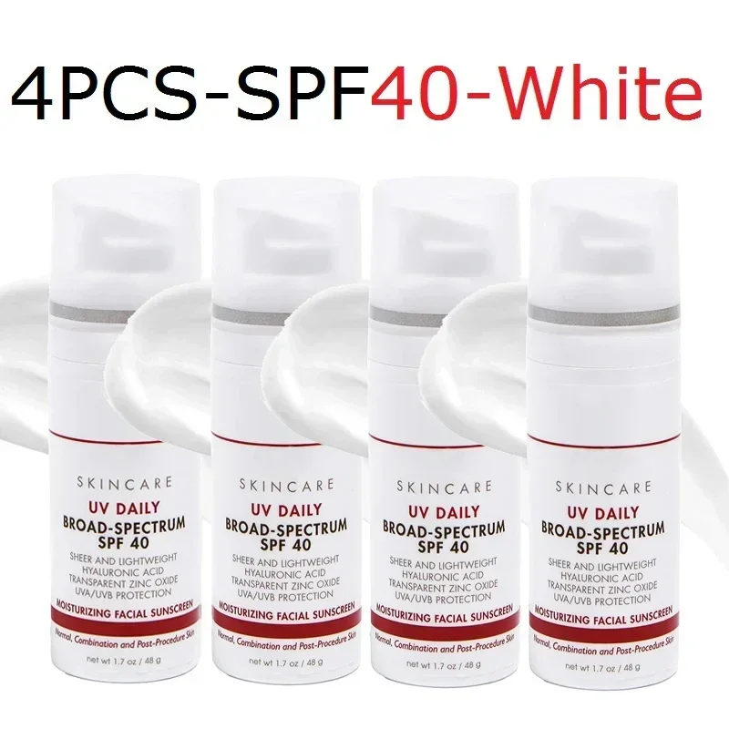 4pcs md Sonnenschutz UV täglich Breit spektrum SPF 40 UV klar SPF 46 getöntes Gesicht Sonnenschutz für empfindliche Haut Gesichts behandlung