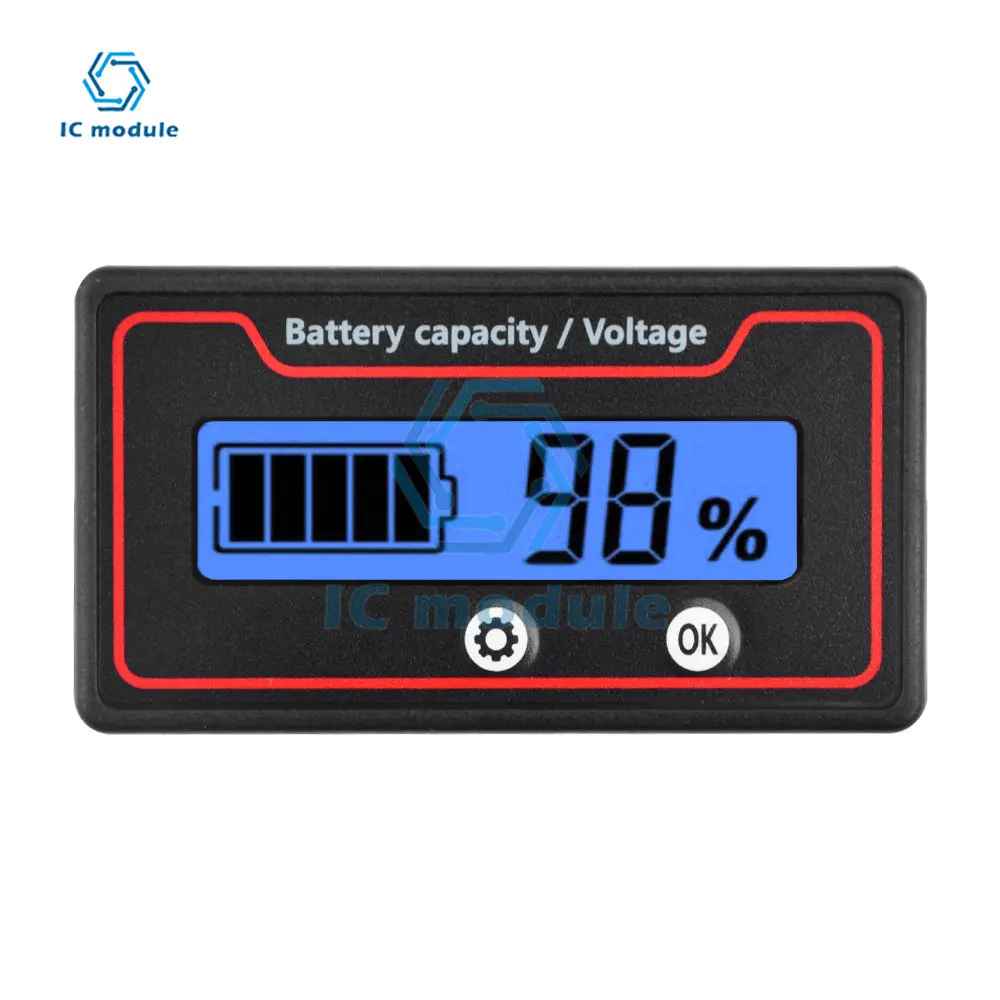 2v 24v 48v Lithium Battery Capacity Indicator Car Motorcycle Digital Voltmeter Voltage Tester Meter Tool
