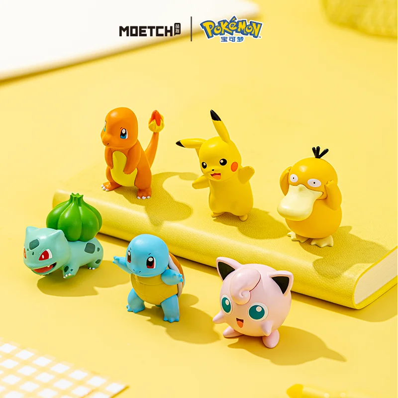 

In Stock 100% Genuine Cute Particles Pocket Elf Pikachu Can Reach Duck Ornaments Fat Ding Figures Bulbasaur Seeds Charmander