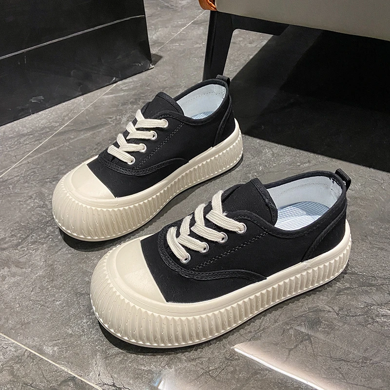 Small White Shoes Casual Female Sneakers Autumn All-Match Round Toe Clogs Platform Women Mixed Colors Fall New Creepers Summer C