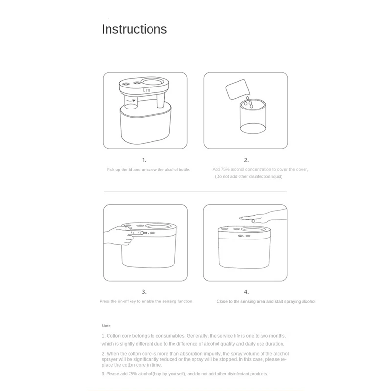 Double Nozzle Automatic Alcohol Dispenser Infrared Induction Electric Sprayer Contact-Free Atomized Alcohol Sterilizer