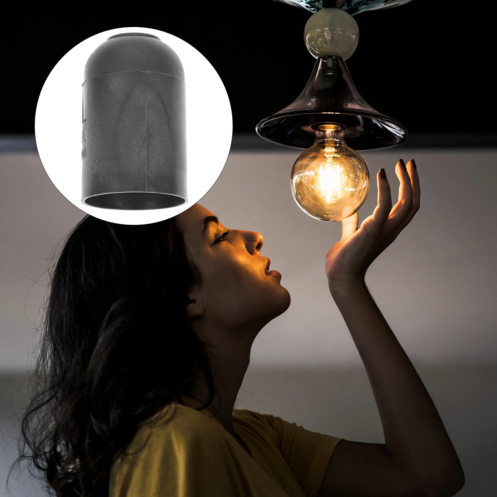 

20Pcs Light Bulb Socket Holder E27 LED Lamp Base Minimalist Style Easy Install Disassemble for Corridor Restaurant Cafe Use