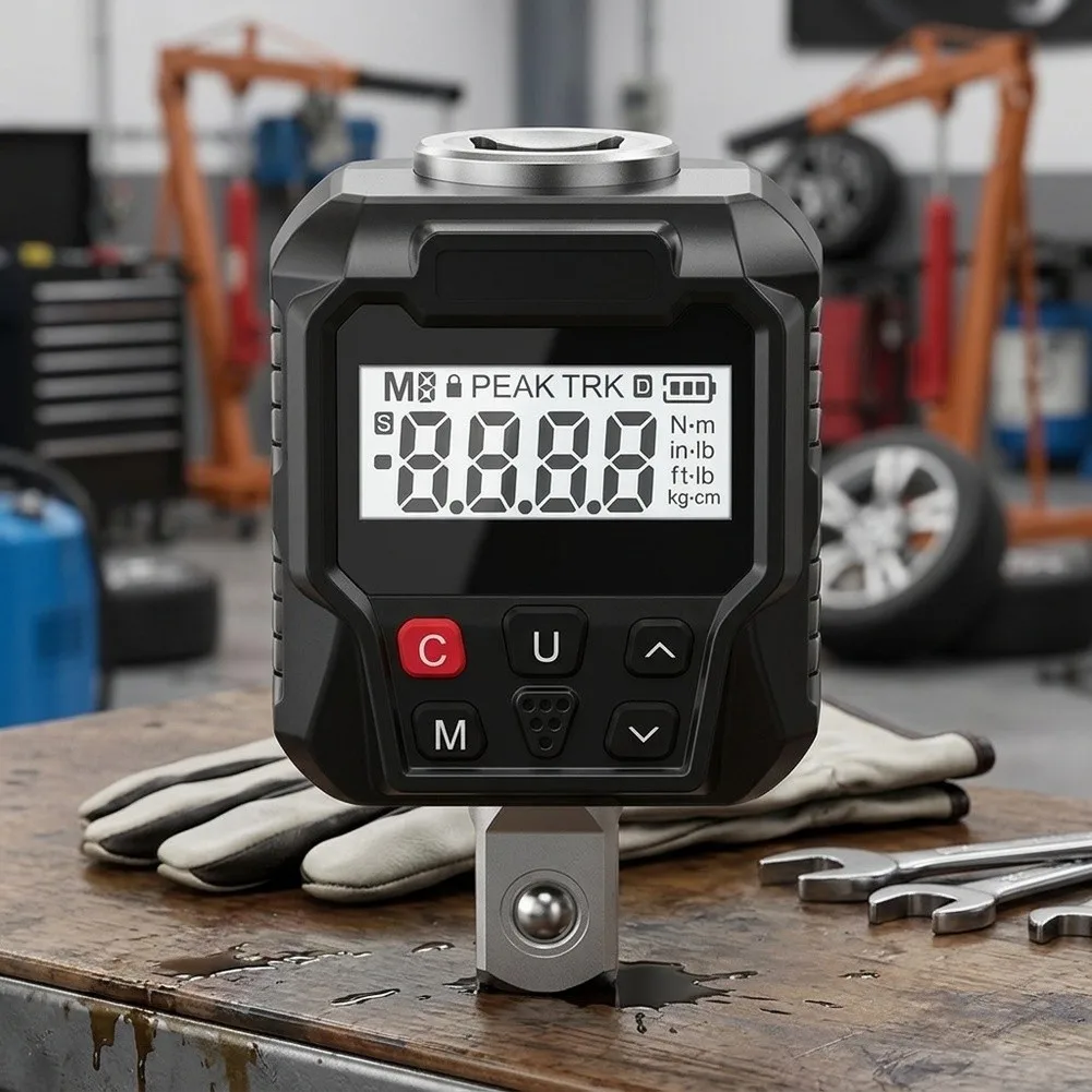 Digital Torque Meter 17-340NM Drive Adapter High Gauge For Vehicle Motorcycle Repair Maintenance Tool ﻿