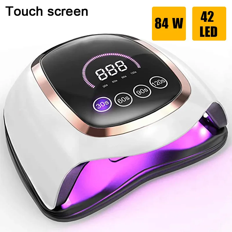 84W UV LED lampada per unghie Touch Screen asciugacapelli per tutti gli smalti per Gel con Display LCD lampada polimerizzante professionale per Manicure