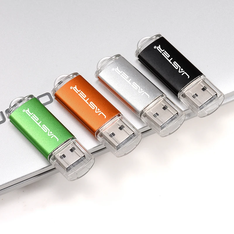 Chiavetta USB JASTER Mini chiavetta in metallo Portachiavi gratuito regali Memory stick Nero Blu Pendrive 64 GB 32 GB Rosso Archiviazione esterna
