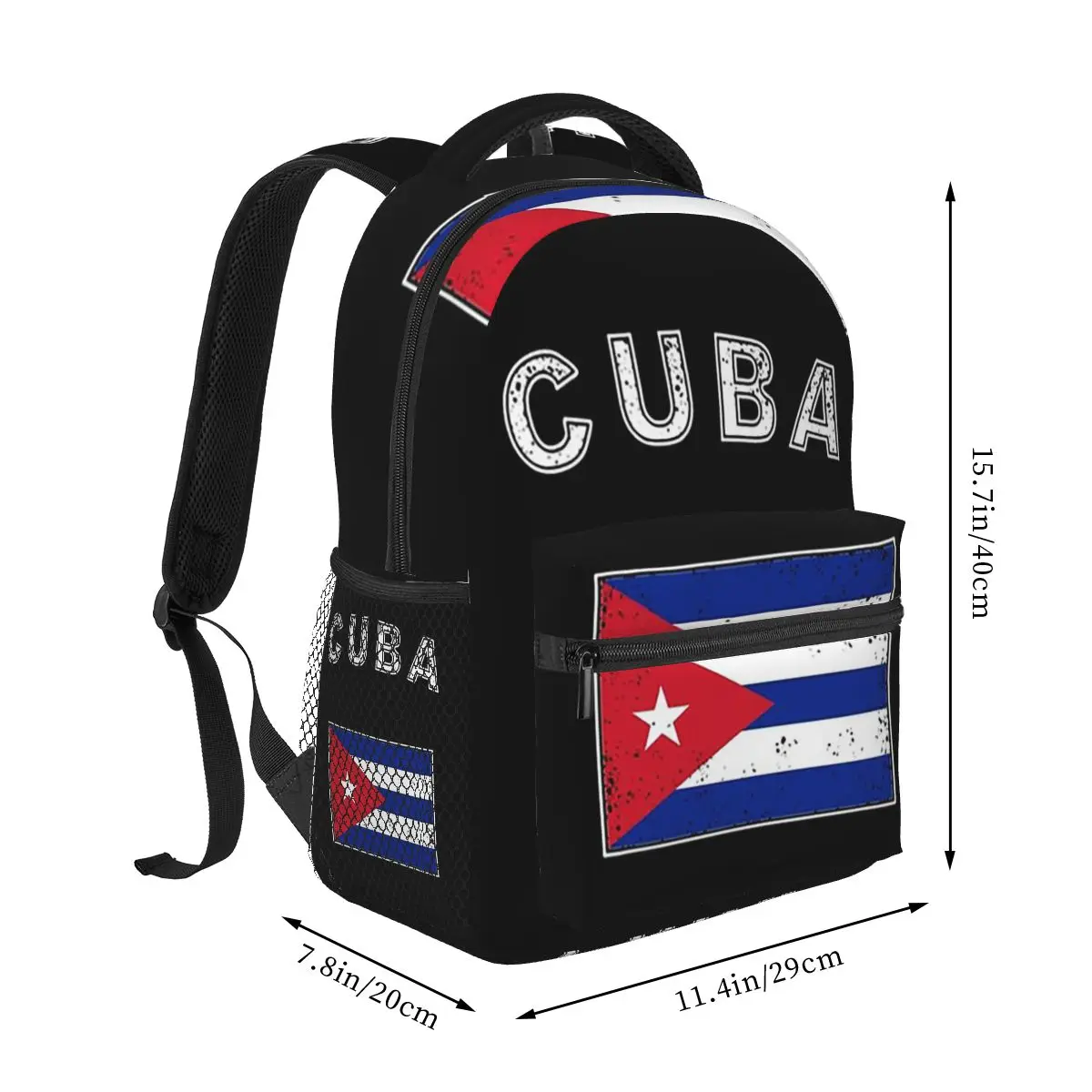 Cuba Cuban Flag Flag Backpack Student Boys Girls BookBag Kids School Bag Laptop Shoulder Bags for Men Women