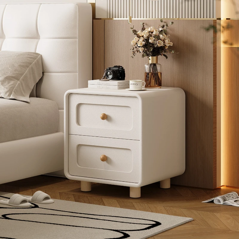 

Medieval cream wind bedside table simple modern light luxury high-end bedside table small mini szafki nocne Organizer furniture