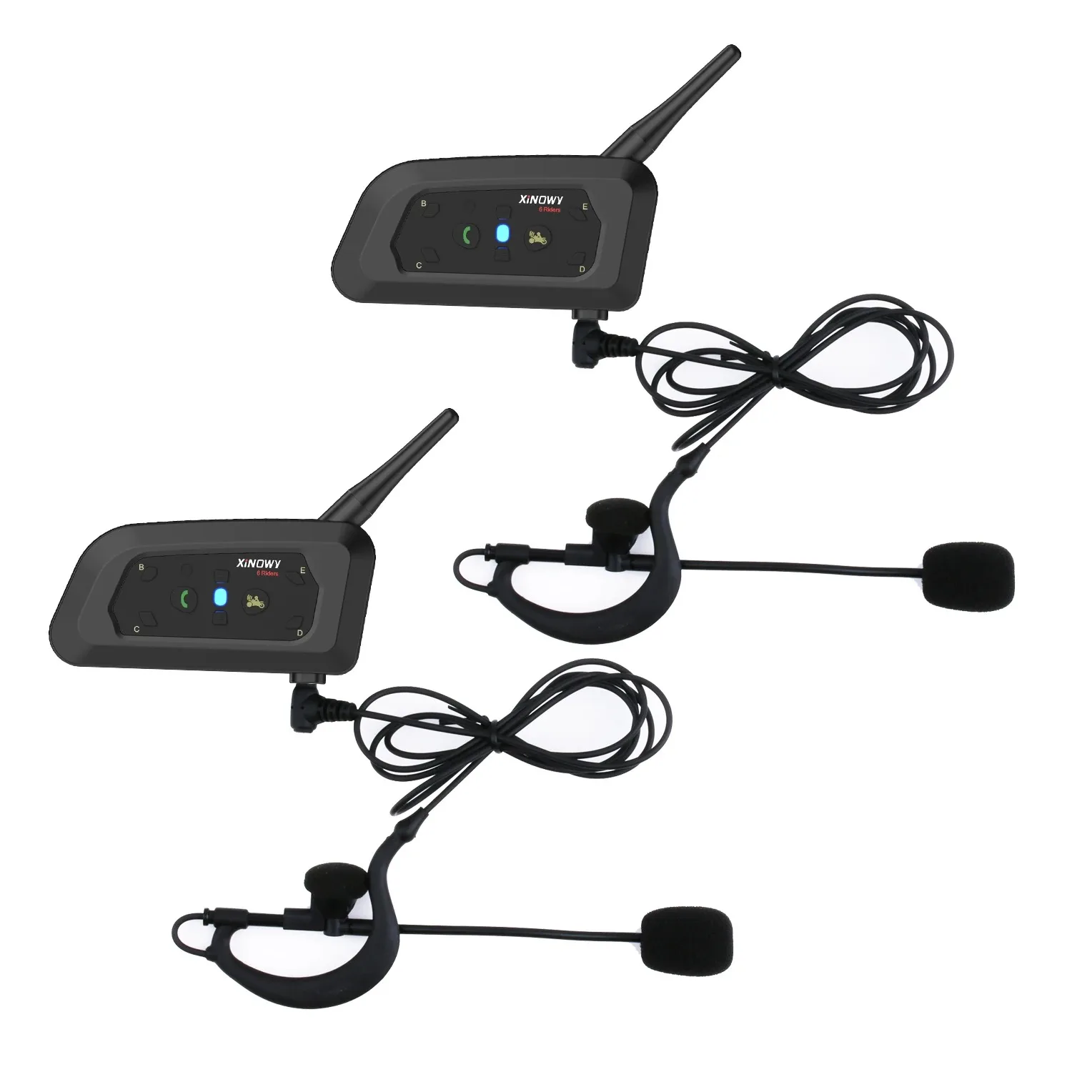 XINOWY V6C Motorcycle Helmet Headset Intercom Full-Duplex 1200m Football Referee Interphone Arbitration Bluetooth Earphone