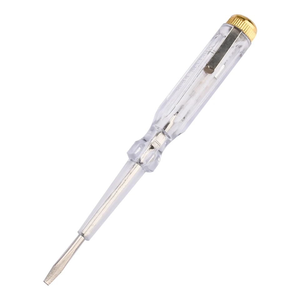 Stylo Testeur De Tension 100-500V – Tournevis Détecteur Électrique Avec Embouts Plat & Cruciforme – Anti-dérapant