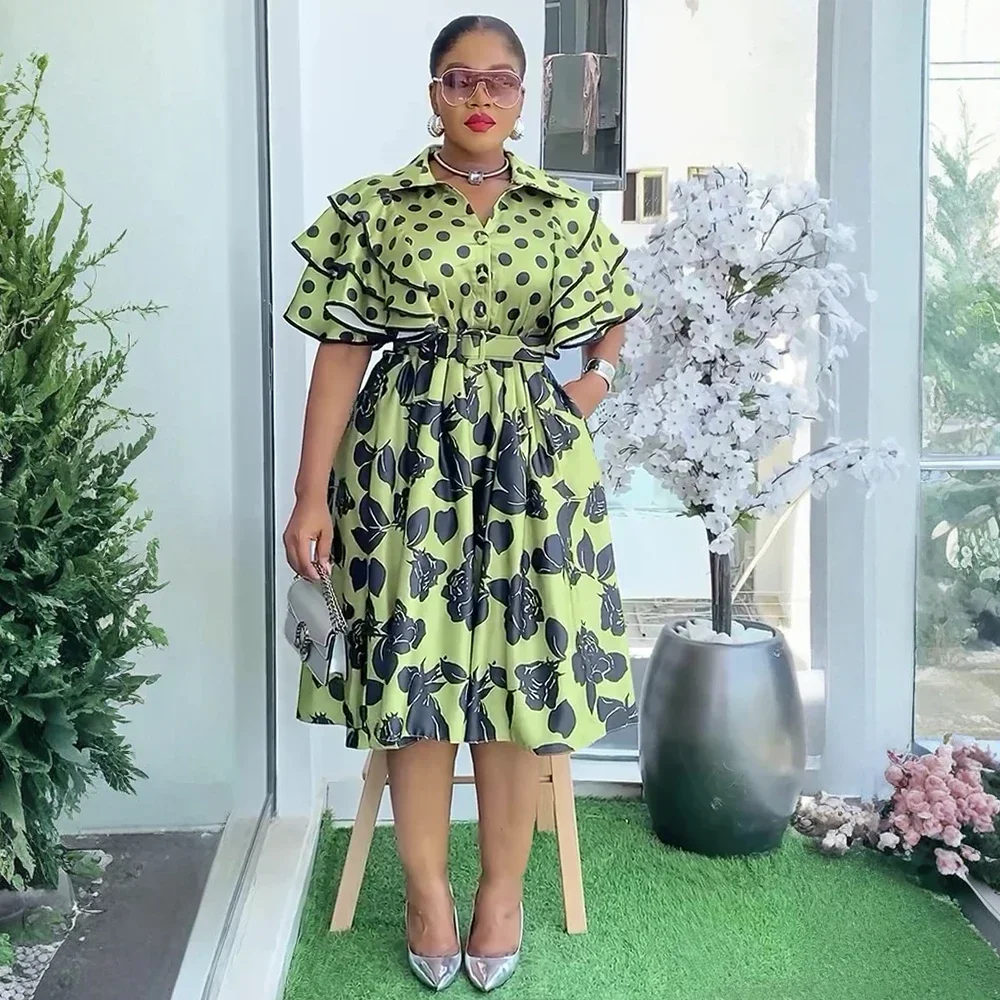 

Elegant African Dresses for Women 2025 Africa Clothing Plus Size Wedding Party Dress Dashiki Ankara Office Lady Outfit Robe