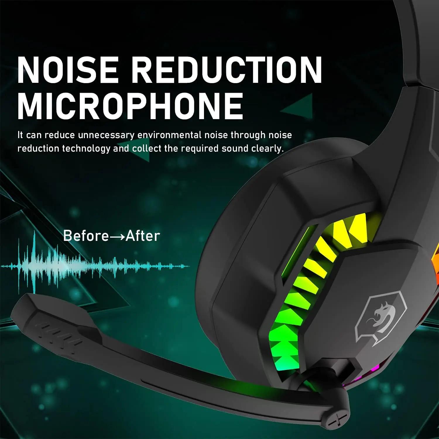 Mambas nake cy907 RGB-Gaming-Headset, 3,0-Kanal-Stereo-Surround-Sound, 3,5-mm-LED-O-Ear-Komfortkopfhörer