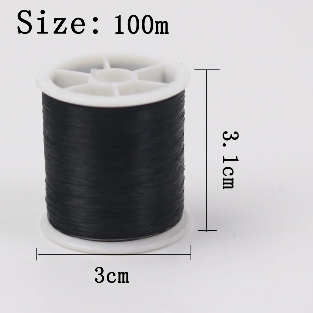 100M Nylon Invisible Thread Inelastic Wire Bracelet Jewelry Cord String Thread For Hanging Ornaments Sewing Enthusiasts 0.13mm