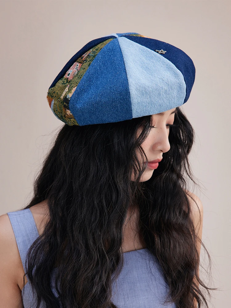 

Art Beret Painter Hat For Women Beret Cap Fashion Berets Beanie Hat Navy Caps Oil Painting Octagonal Hat