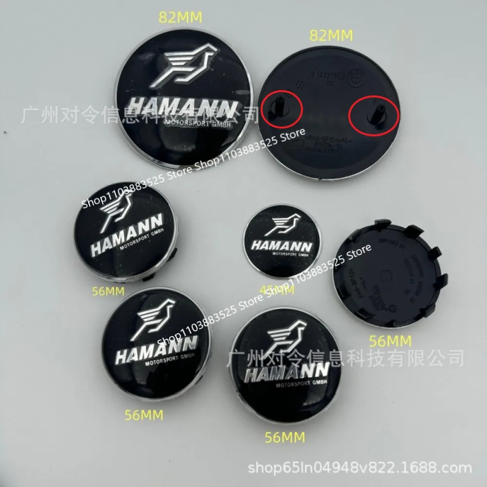 2 Pins 74mm 82mm ABS Car Front Hood Rear Trunk Badge for Hamann E39 E36 F20 G30 G20 X3 X5 X6 E46 E90 E60 E87 E92 Z3 Z4 F10