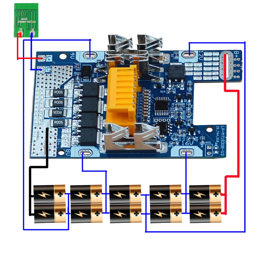 2SETS BL1830 BL1860 Battery Case Charging Protection Circuit Board PCB LED Indicator For Makita 18V BL1850 Battery Housings