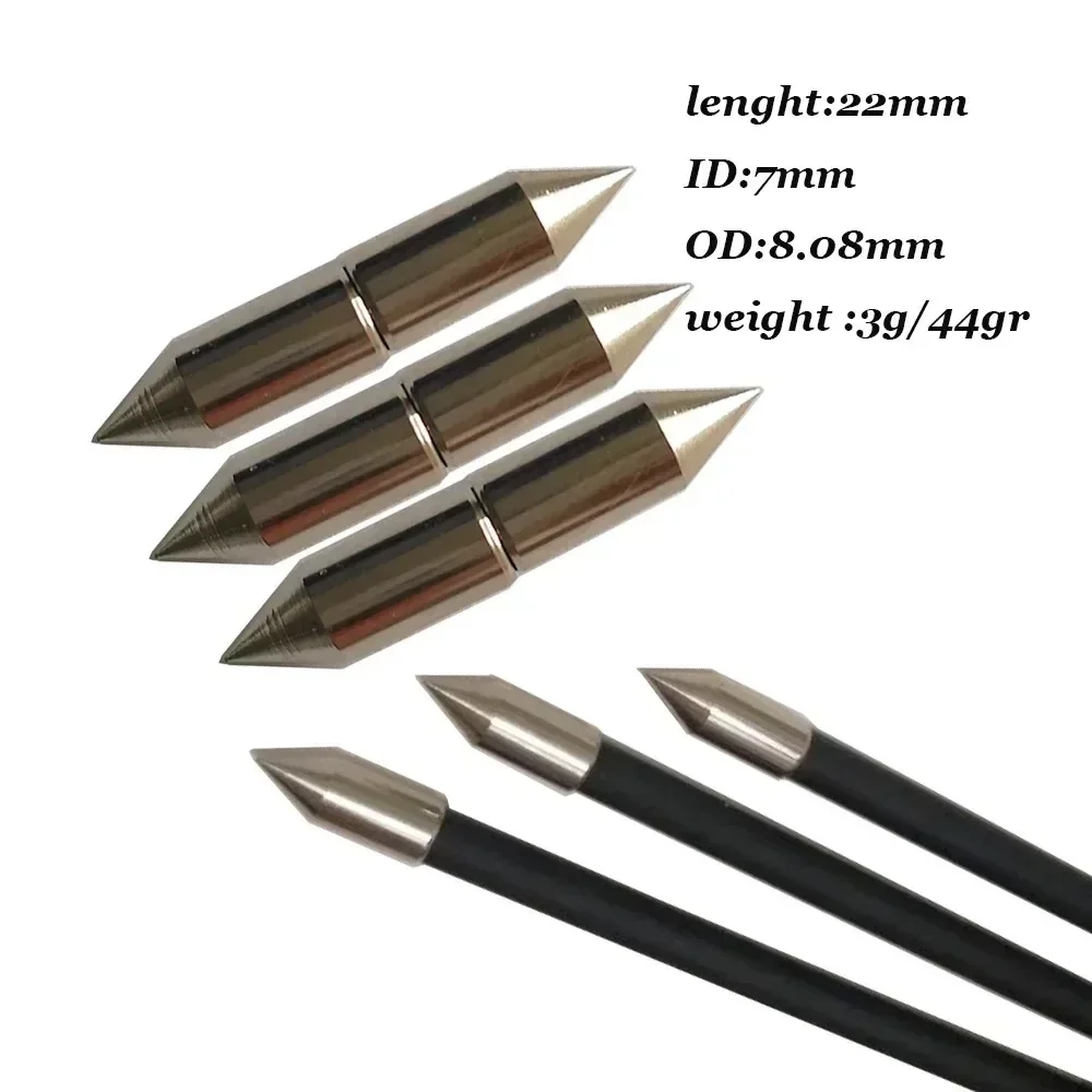 12pcs Archery Arrow Points Field Tips ID5.6/6.0/7./8mm for Recurve Bow Broadhead Arrowhead Flechas Ballesta