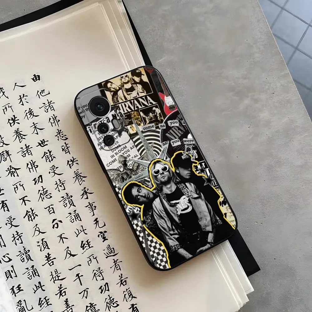 Funda para teléfono Rock Band N-Nirvana, Fundas para Xiaomi 15 14 12 Lite Pro 13 11t POCO X5 M6 M5 X6 X3 F5 F6 Pro