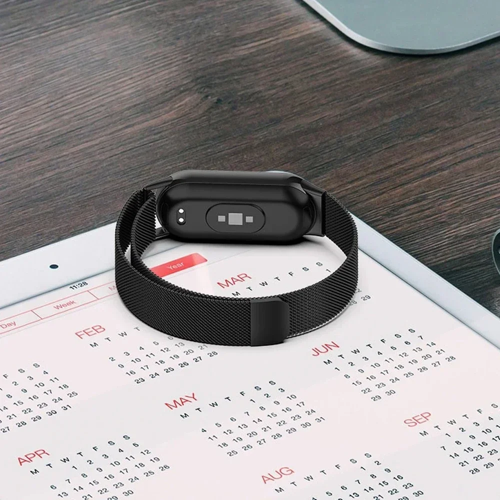 Milanese Loop Strap For xiaomi Mi Band 8 NFC global version accessorie Replacement belt bracelet pulseira correa mi band 9 strap